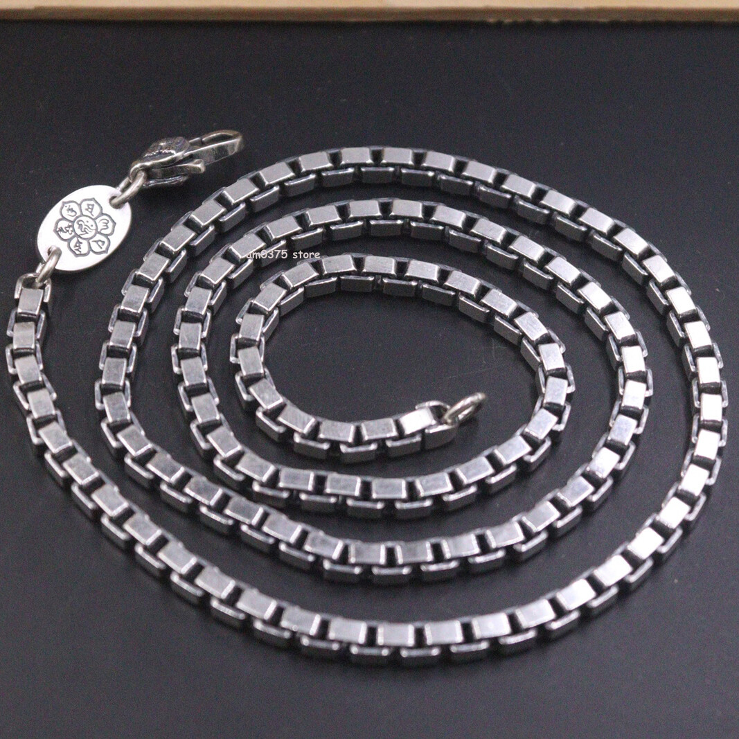 ベース silver925 chain necklace 1.25mm Half Round Box Chain Necklace - 925 Sterling Silver