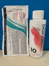 2 WELLA Color Charm Bleach Powder Lightener & 10Volume Cream Developer New 1+1