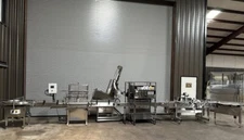 Complete 12 Valve Liquid Bottle Filling Line, Filler Capper, Labeler, Conveyor