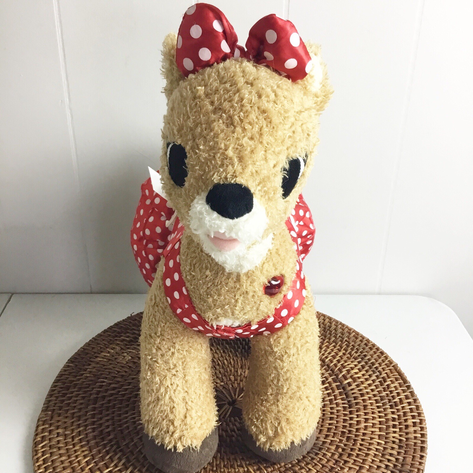 BUILD A BEAR CLARICE RUDOLPH RED NOSED REINDEER W COAT STUFFED ANIMAL ...