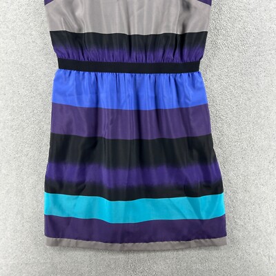 blue and purple striped dress Unique Vintage Plus Size Pastel Purple & Blue Stripe Sleeveless Button Swing Dress