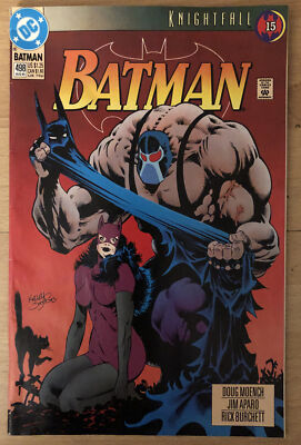 Batman Comic #498 Bain & Catwoman Apps., Moench Story, Aparo Art; Six Flags Ad