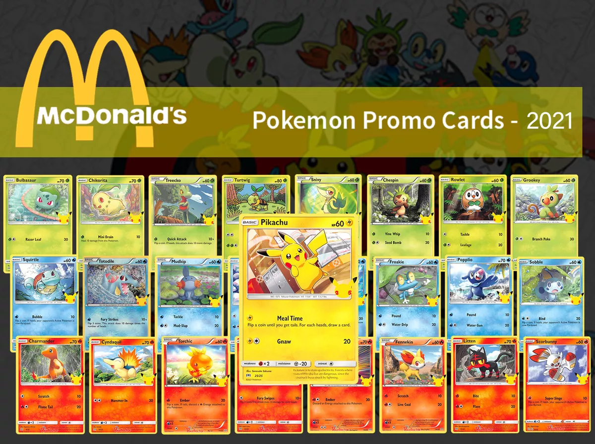 McDonalds 2023 Pokemon Trading Cards HOLO & non Holo SLEEVED **PICK YOUR  CARDS**