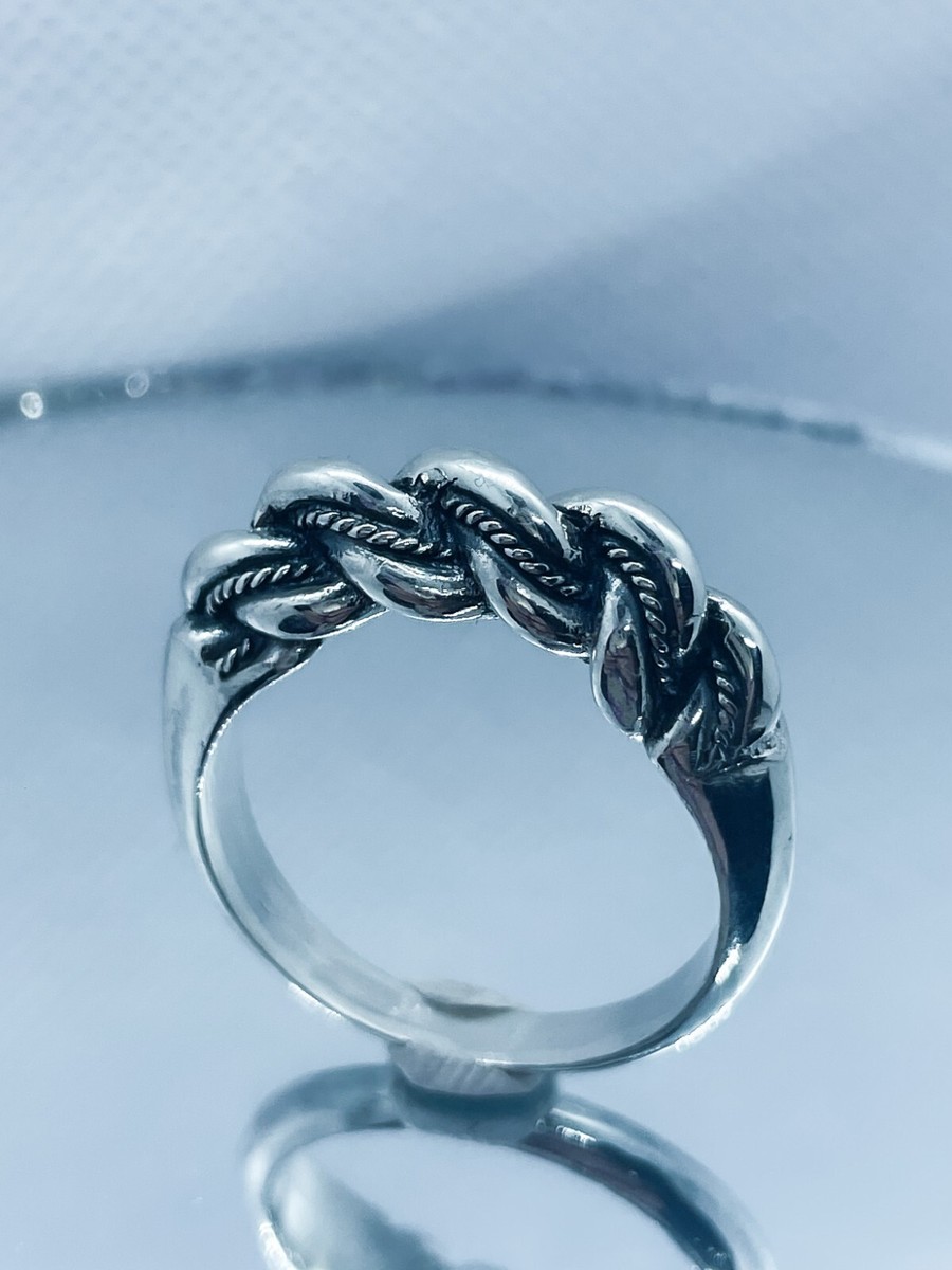 Traditional Latvian ring, New sterling silver oxidized size L Namejs ring - Main Image