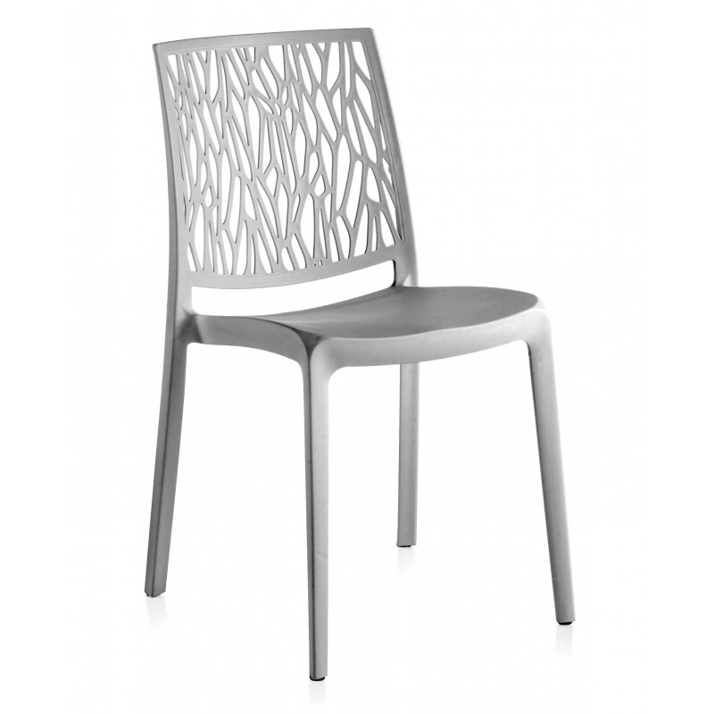 Chaises de jardin en résine grise imperméables pour changer de meuble usé