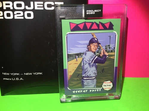 TOPPS Project 2020 #150- 1975 George Brett by Naturel W/ Box! Kansas City Royals