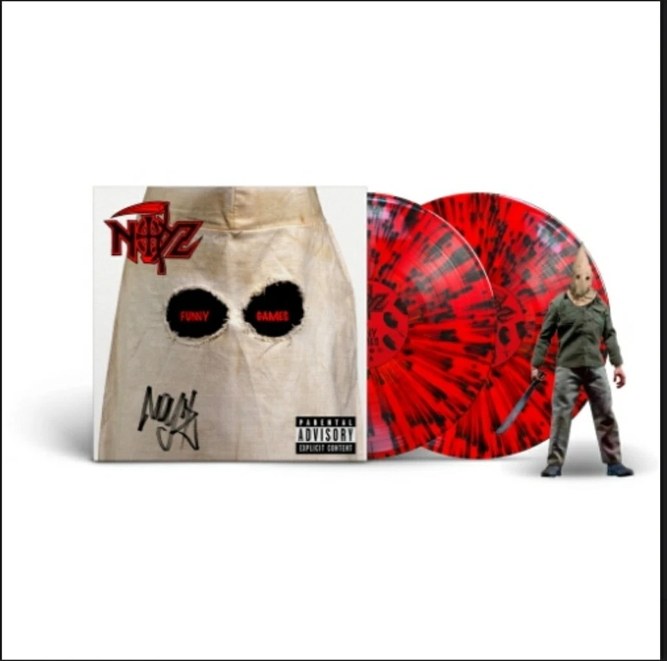 2 LP Noyz Narcos - Vinile Funny Games [Bloodshed Red Autografato + Murder Doll]  - Immagine 2 di 2
