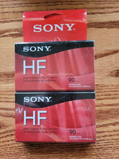 Two 90-Min Sony HF High Fidelity Audio Cassette Tapes Normal Bias NEW Vintage