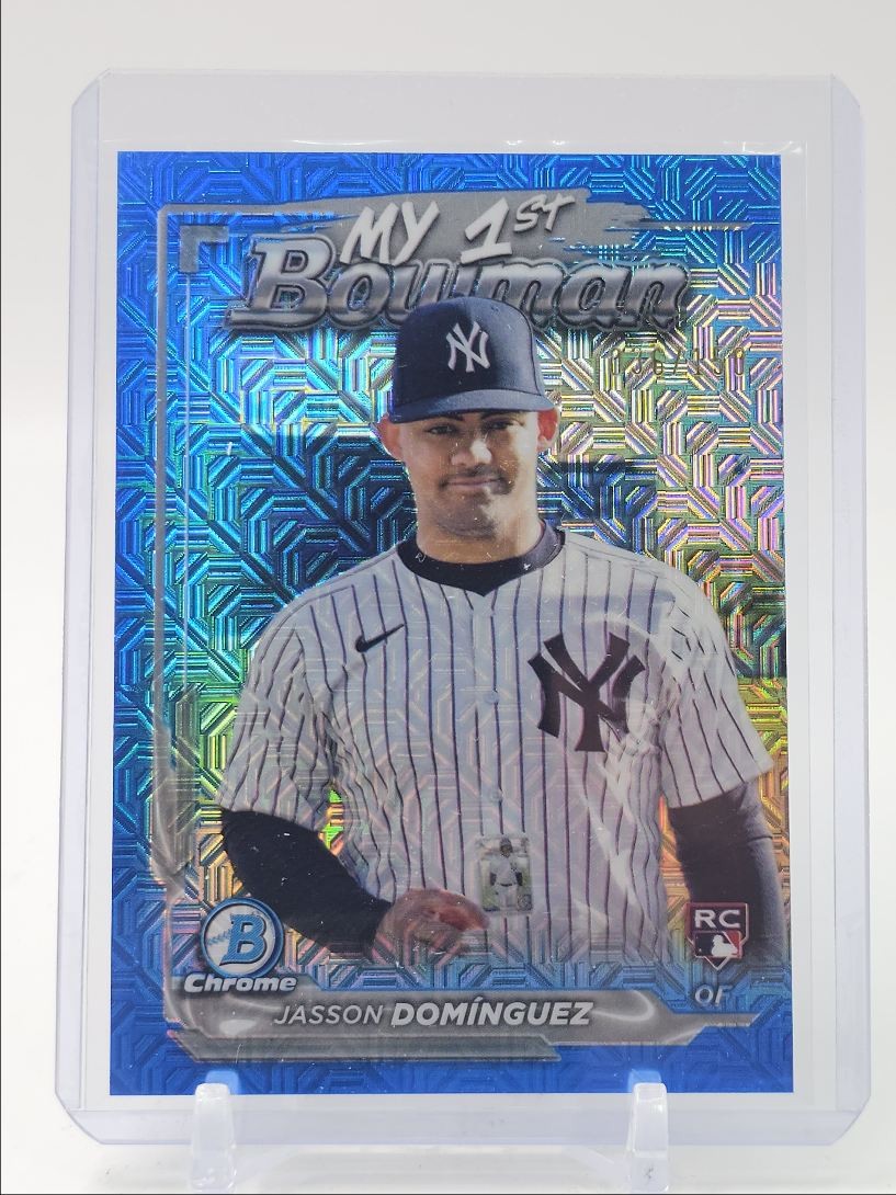 JASSON DOMINGUEZ 2024 BOWMAN CHROME MEGA ROOKIE MY 1ST BLUE RC /150 Q4597