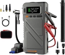 Car Jump Starter with Air Compressor 9000A, 9 in 1 Jumper Box for Car... 