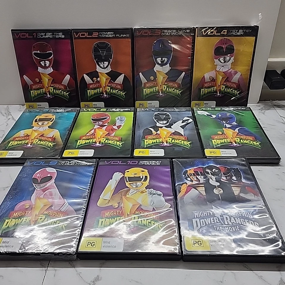 Mighty Morphin Power Rangers DVDs Volume 1-10 Plus The Movie Region 4 - image 2 of 2