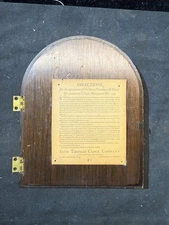 (G128) SETH THOMAS  Tambour back door WITH LABLE AND HINGES