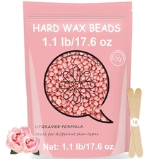 Hard Wax for Hair Removal, 1.1Lb/17.6Oz, Sensitive Skin Wax Beads for Face, Legs