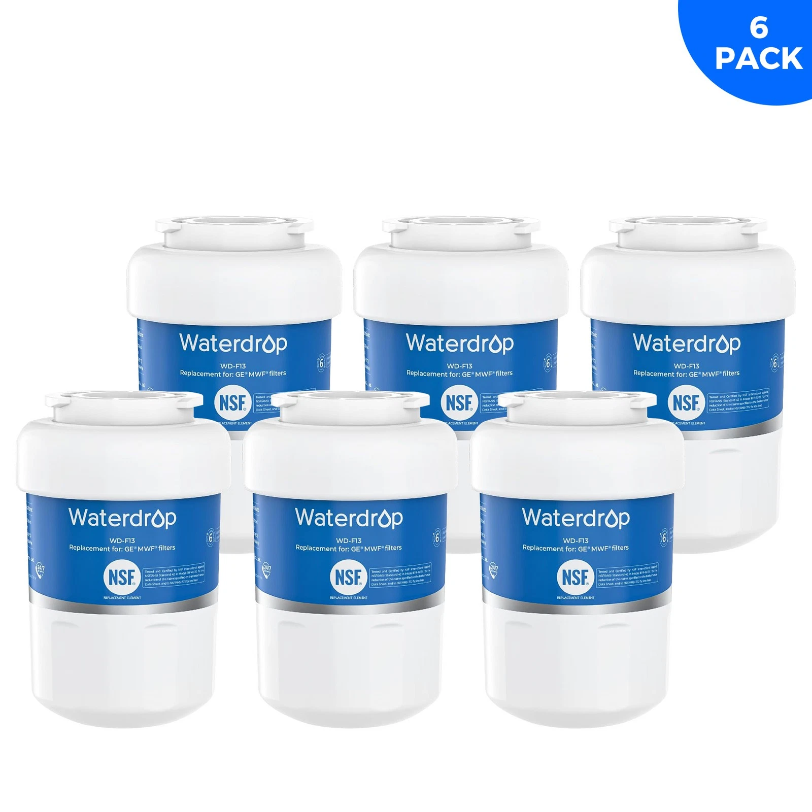 Waterdrop Water Filter, Replacement for GE® Smart Water MWF,6 Pack
Opens in a new window or tab