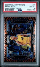 2024 Panini Prizm DP Angel Reese RC #38 Tiger Stripe Prizm PSA 10 Gem Mint pop 1