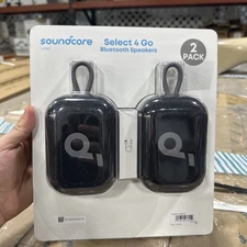 Soundcore Select 4 Go Bluetooth Speaker by Anker (2-pack Bundle) - New Open Box