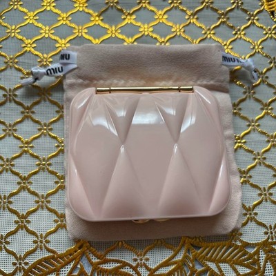 MIUMIU Compact Mirror Pink Novelty Box with Drawstring Bag | eBay