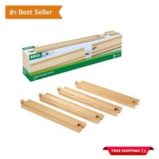 Creative Imagination Awaits with 4-Piece Eco-Friendly Wooden Train Tracks