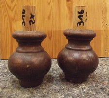 Restaurierungsmaterial, Holz Nr. 316, Paar M&ouml;belf&uuml;&szlig;e, alt gedrechselt