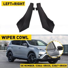 For Toyota Rav4 2013-2018 Black Front Pair Wiper Side Cowl Extension Cover Trim For Toyota Rav4 2013-2018 Black Front Pair Wiper Side Cowl Extension Cover Trim