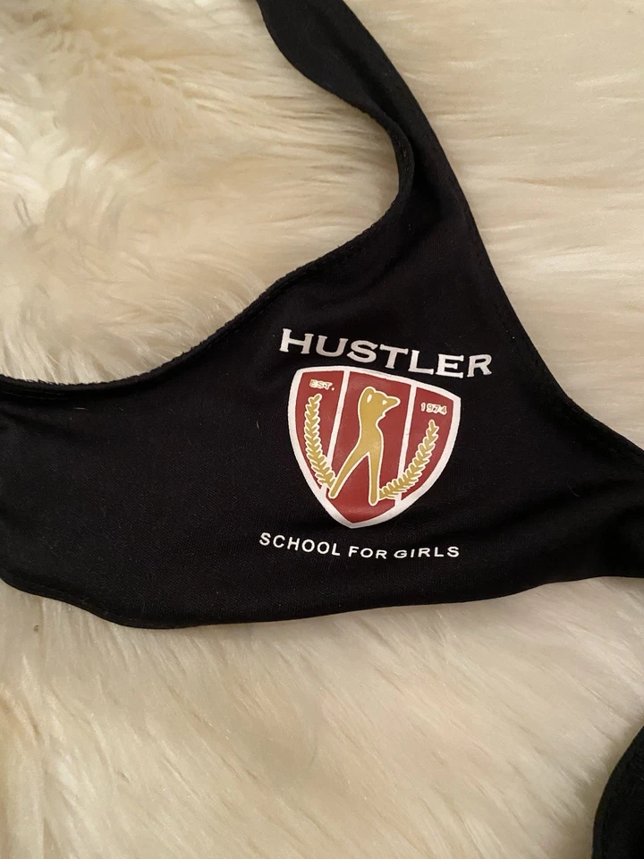 HUSTLER Hustler Lingerie School Crest Halter Bra Top O/S One Size - Image 2 of 4