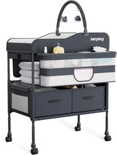 Baby Changing Table, Mobile Nursery for Infant and Newborn