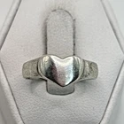 STUNNING .925 Vintage Sterling Silver Estate Heart Ring Size 7.25