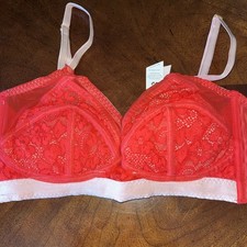 We Are HAH Free People On Point Bra In Blood Orange 30-38C NWT Push Up Padded