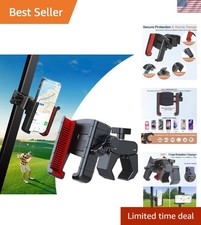 Universal Golf Cart Phone Holder for Big Phones - Rotatable  Secure Mounting