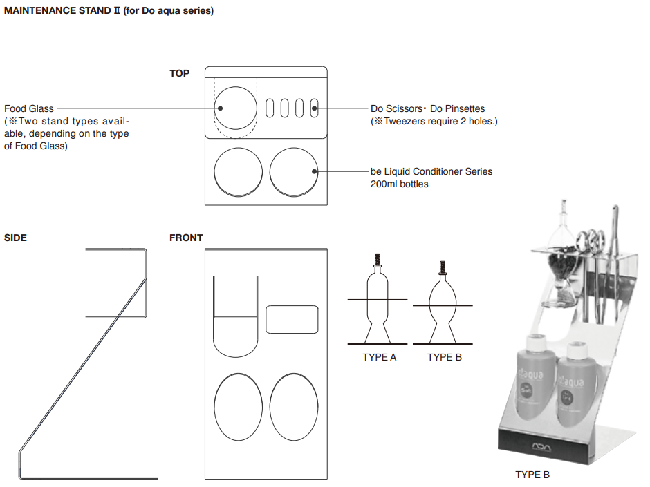 ADA Aqua Design Amano Maintenance Stand II Type B Layout Tool Display ...