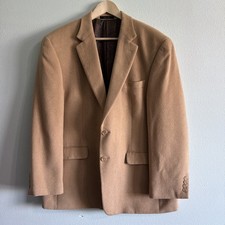 Lauren Ralph Lauren 100 Camel Hair Blazer Mens 44R Tan Sport Coat