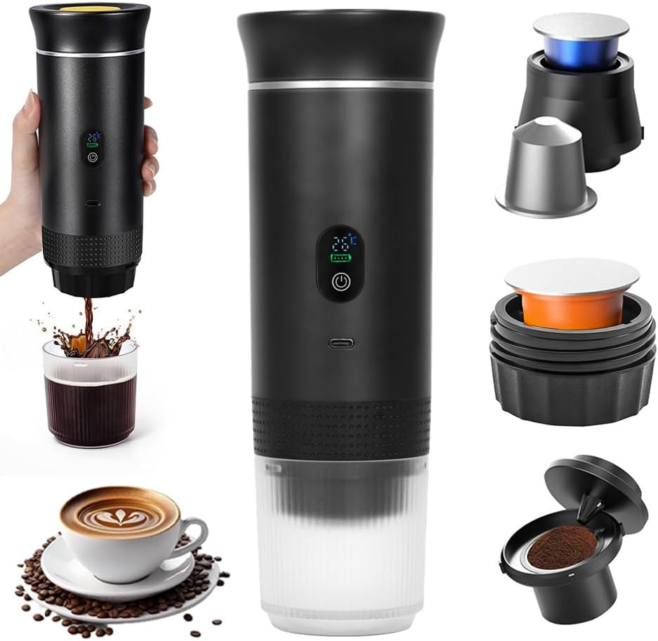 Kit Caffè Portatile 3 in 1: Il Tuo Espresso in Vetta e in Viaggio