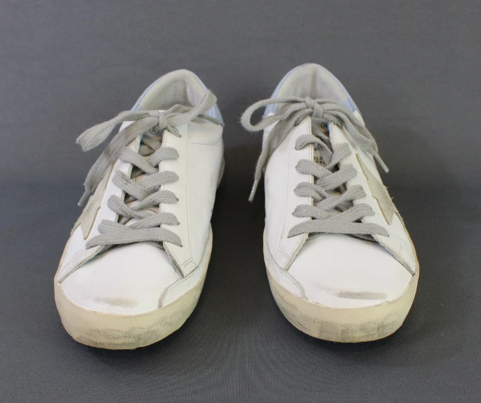 Golden Goose Auténtico Super-Star Blanco Beige Gris Zapatillas bajas Zapato 37 7 Foto 2 de 4