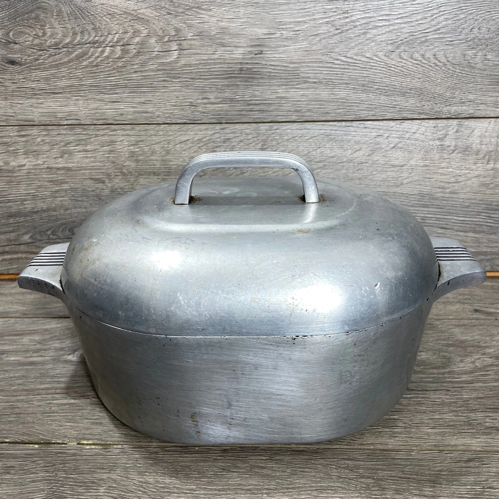 Vintage Wagner Ware Roasterette OS Silver Magnalite 4263 Dutch Oven Retro Cook