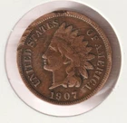 US Rare Old West 1907 Indian Head Penny Coin American Collection Shield Cent USA