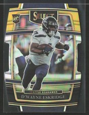 D'Wayne Eskridge 2021 Panini Select #60 Black and Gold Prizm Die Cut