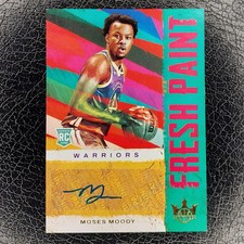 MOSES MOODY /199 Fresh Paint RC Rookie  Auto 2021-22 Court Kings Basketball Card
