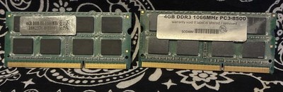 2x 4GB DDR3 1333MHz COMPUTER RAM Memory 
