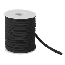 Nylon Elastic Cord 1/4 Inch 21.87 Yard Stretchy Spandex Cord Black