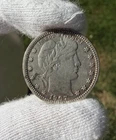1907-S Barber Silver Quarter 25c Coin, Lower Mint Better Date, Better Details