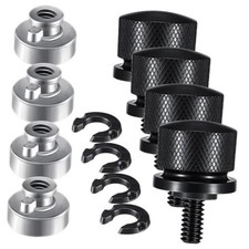 8 Pcs Seat Bolt Screw Nut Kit Fender Seat Nut Kit 1/4-20 Thread Black