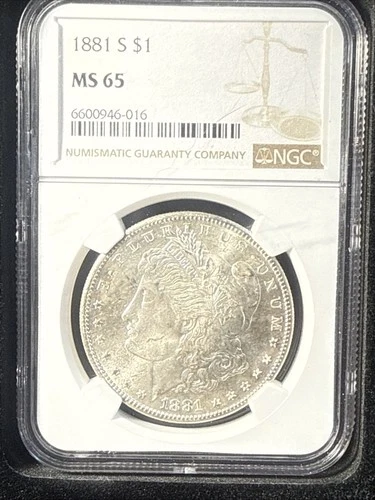 1881 S $1 Morgan Silver Dollar MS65 NGC - Nice Coin!