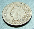 1864===Indian Head Penny--Circulated