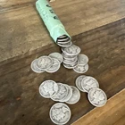 SILVER mercury dimes roll Of 50