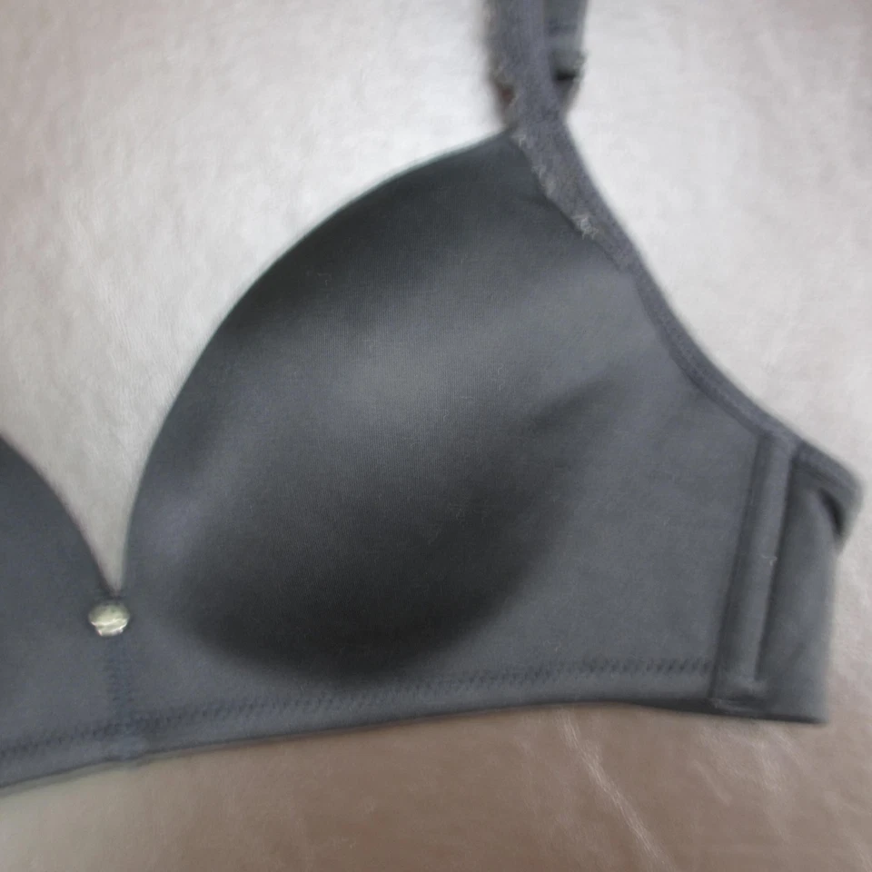 Warner's Bra Mujer 36A Negro Rosa Estilo 01091 Acolchado Inalámbrico Camiseta Foto 4 de 4