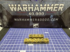 Warhammer 40k x10 Imperial Fists Dice Set Gold  Black Space Marines