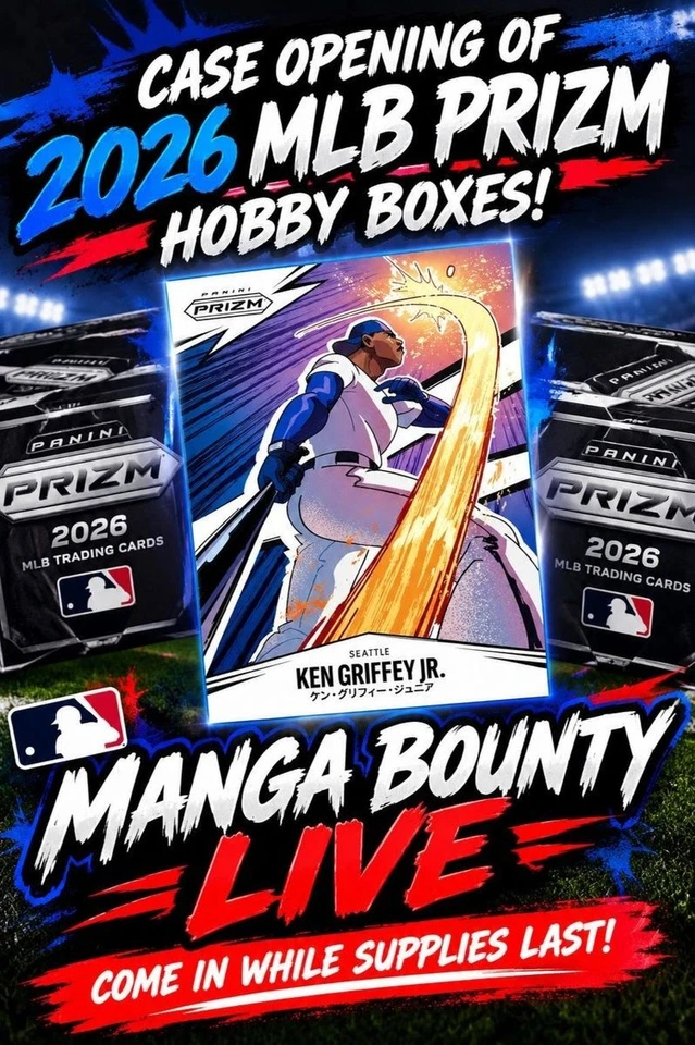 Full Case 2026 MLB Prizm Hobby Pack Opening! Manga Bounty LIVE!