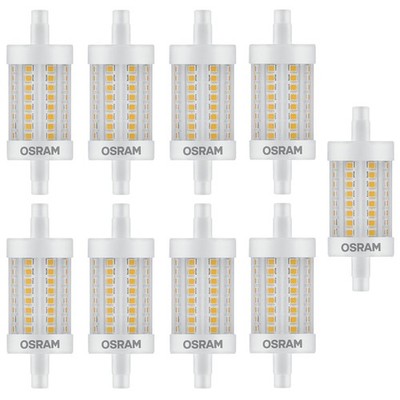 9 x Osram LED Leuchtmittel Star Line 78mm 8W = 75W R7s warmweiß 2700K DIMMBAR