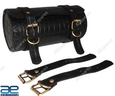Leder Werkzeugrolle Zubehör Tasche Schwarz Für Royal Enfield BSA Triumph AJS @Vi