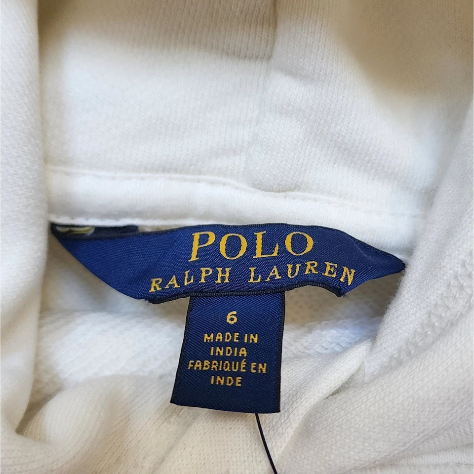 Nuevo con etiquetas Polo Ralph Lauren Niños Terry Francés Recortado Bandera Americana Sudadera con Capucha Foto 2 de 4